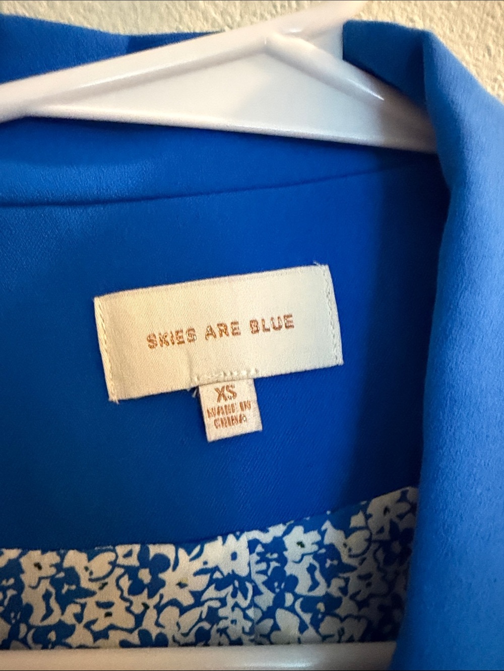 Skies Are Blue Royal Blue Open-Front Blazer with Ruched Sleeves - Picture 2 of 2